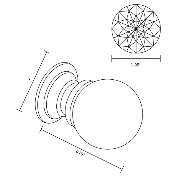 American Imaginations 1.25" W, Cabinet Knob AI-20721